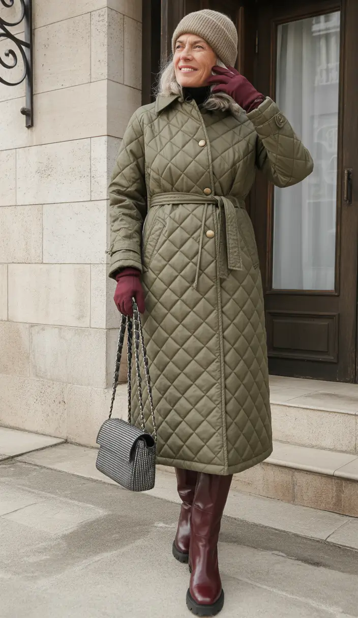 winter outfits over 50 Blush Glamour and Metallic Boots