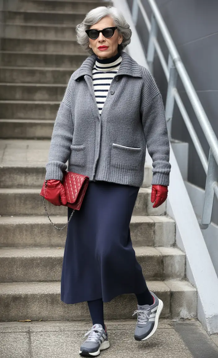 winter outfits over 60 Parisian Stripe Energy