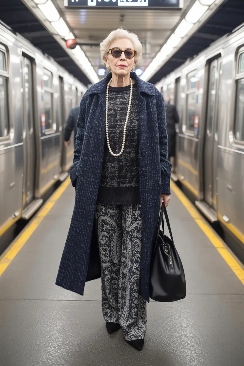 winter outfits over 60 Metropolitan Elegance With Attitude