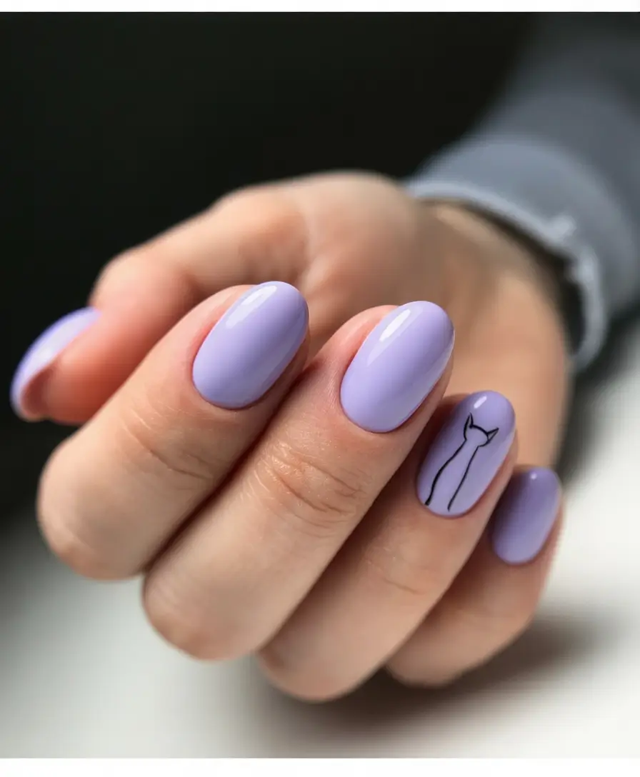 easy fall nails Lavender Whimsy