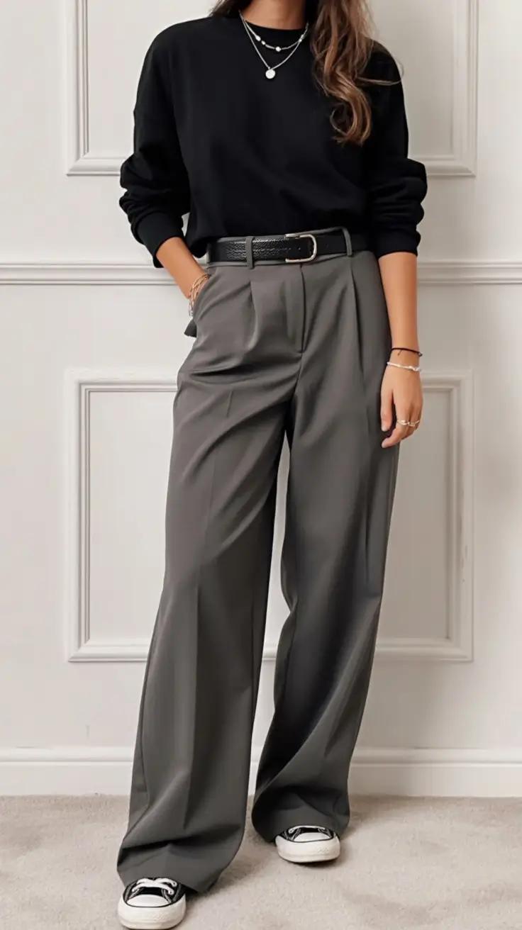 winter office outfits Relaxed Elegance With a Casual Edge