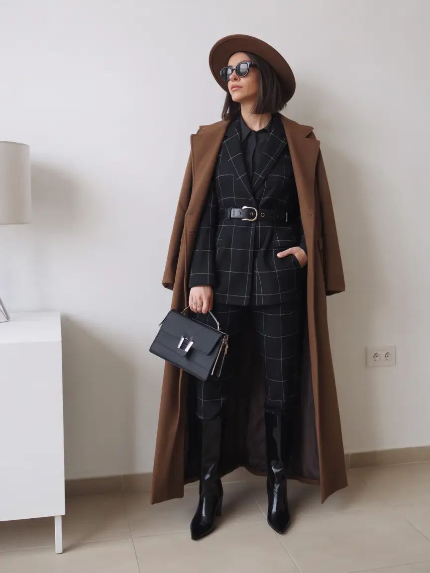 winter outfit inspo Power Suit with a Twist