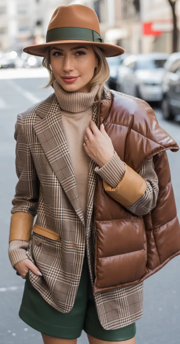 trendy winter outfits Classic Plaid with a Twist