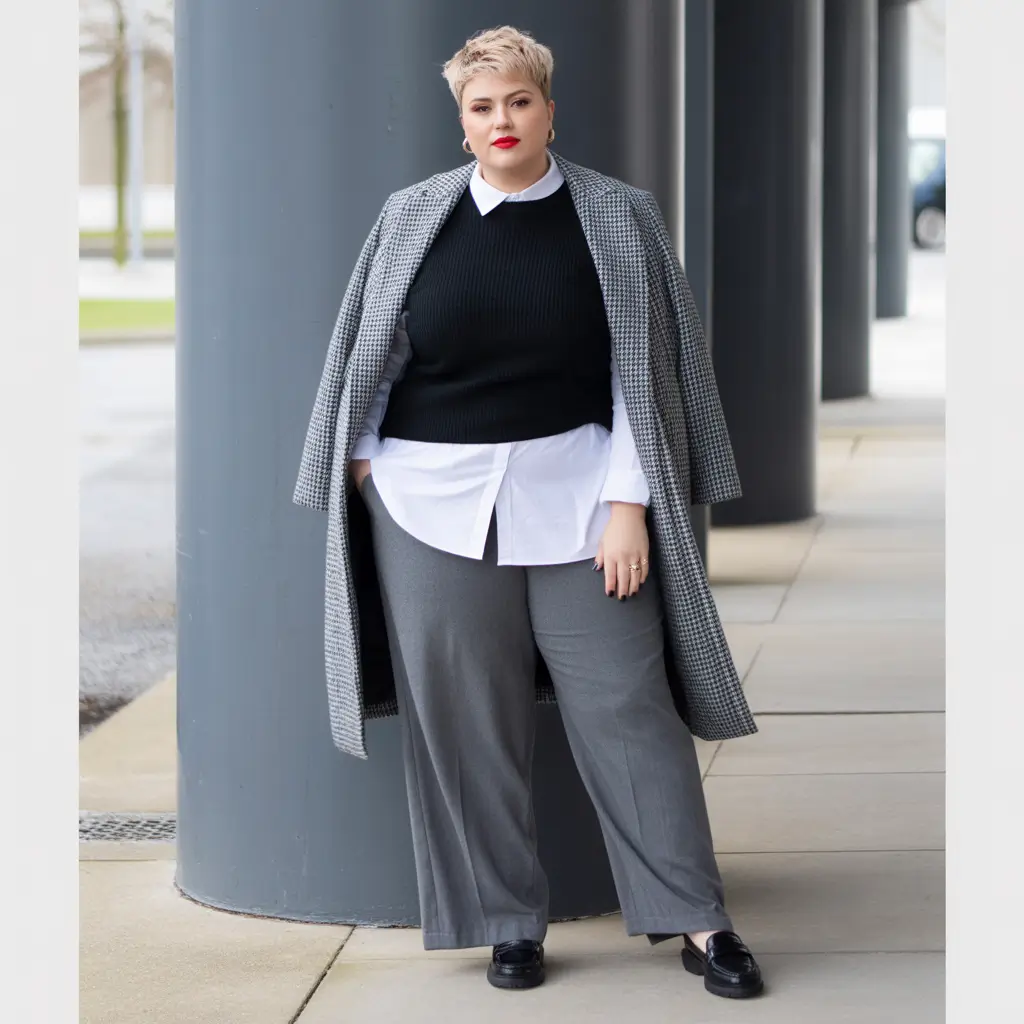plus size winter outfits Layered Classics With Modern Sharpness