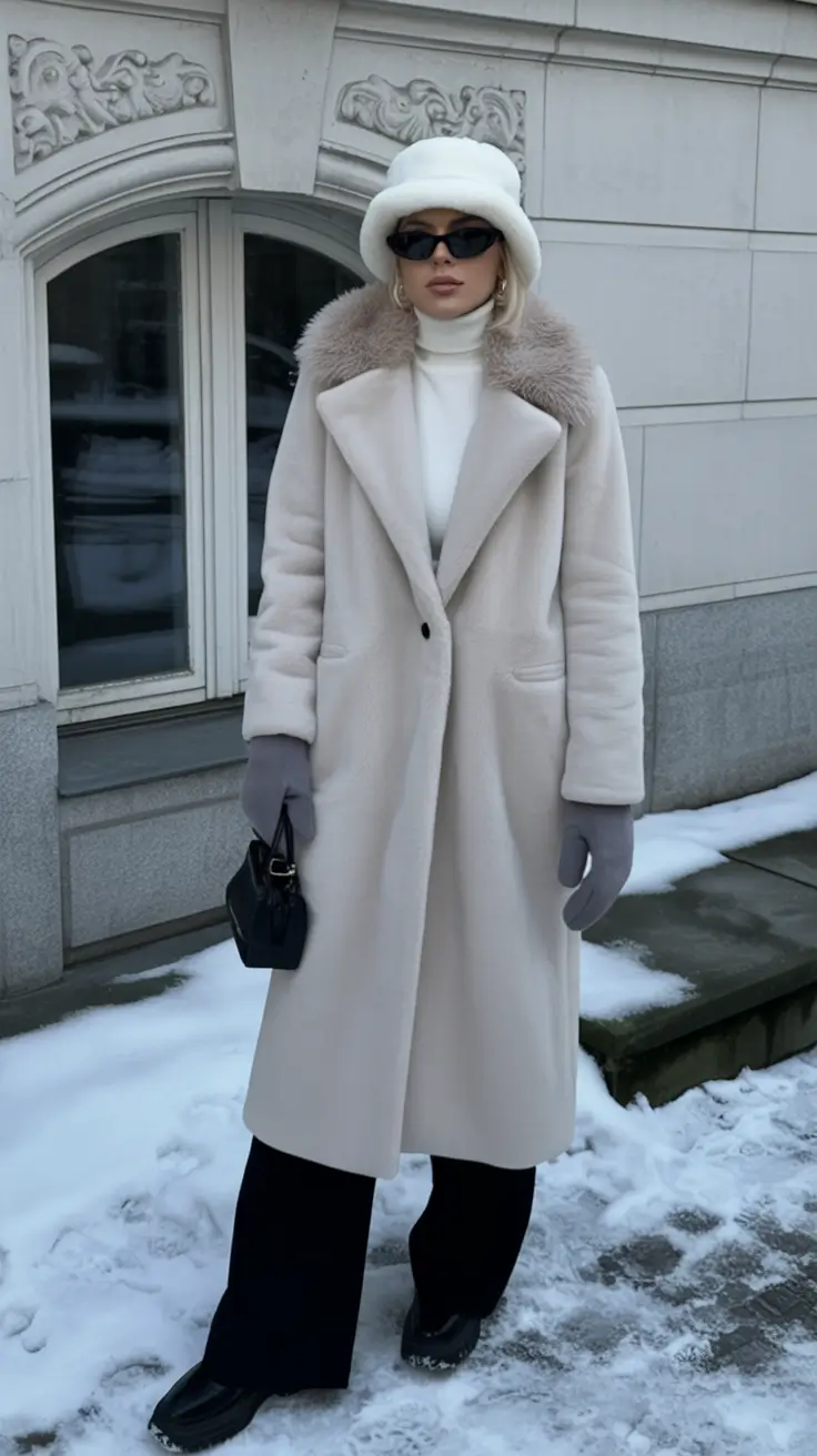 winter fashion outfits White and Grey Luxury Layers