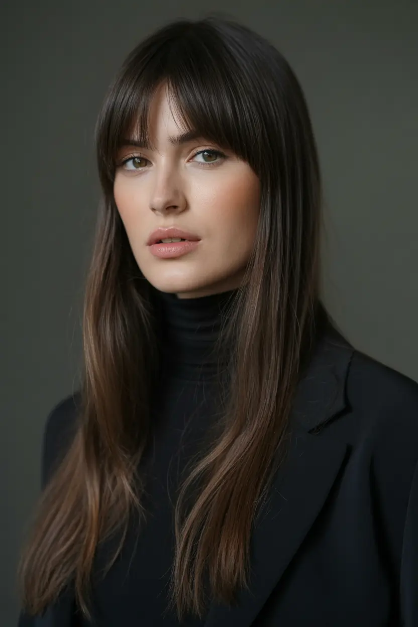 winter-haircuts-Long-Espresso-Layers-with-Fringe