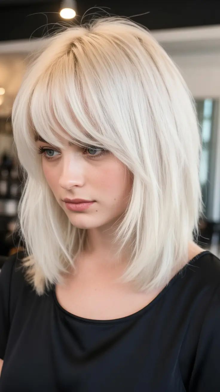 winter-haircuts-Icy-Blonde-Shag-with-Bangs