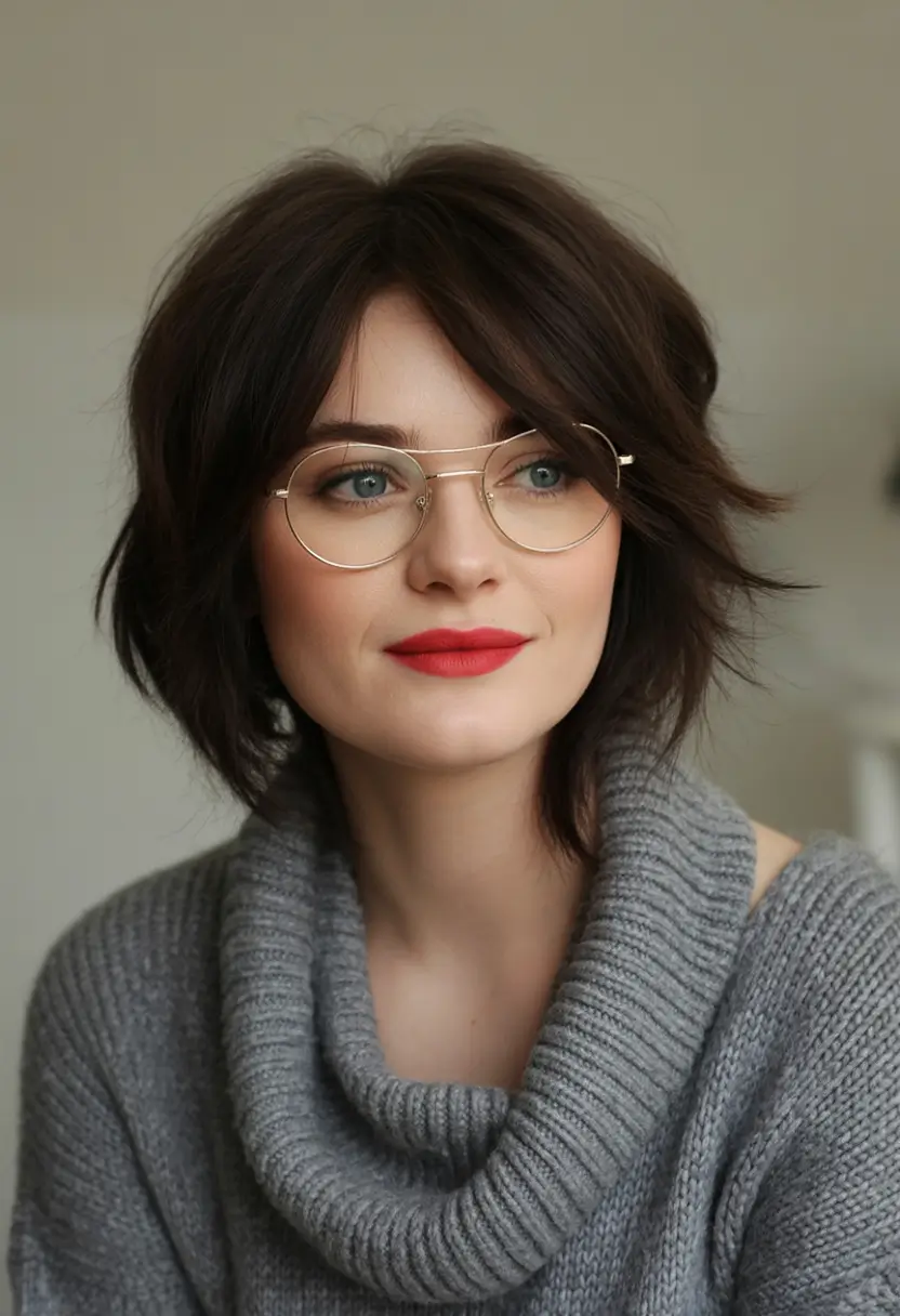 winter-haircuts-Layered-Shaggy-Bob