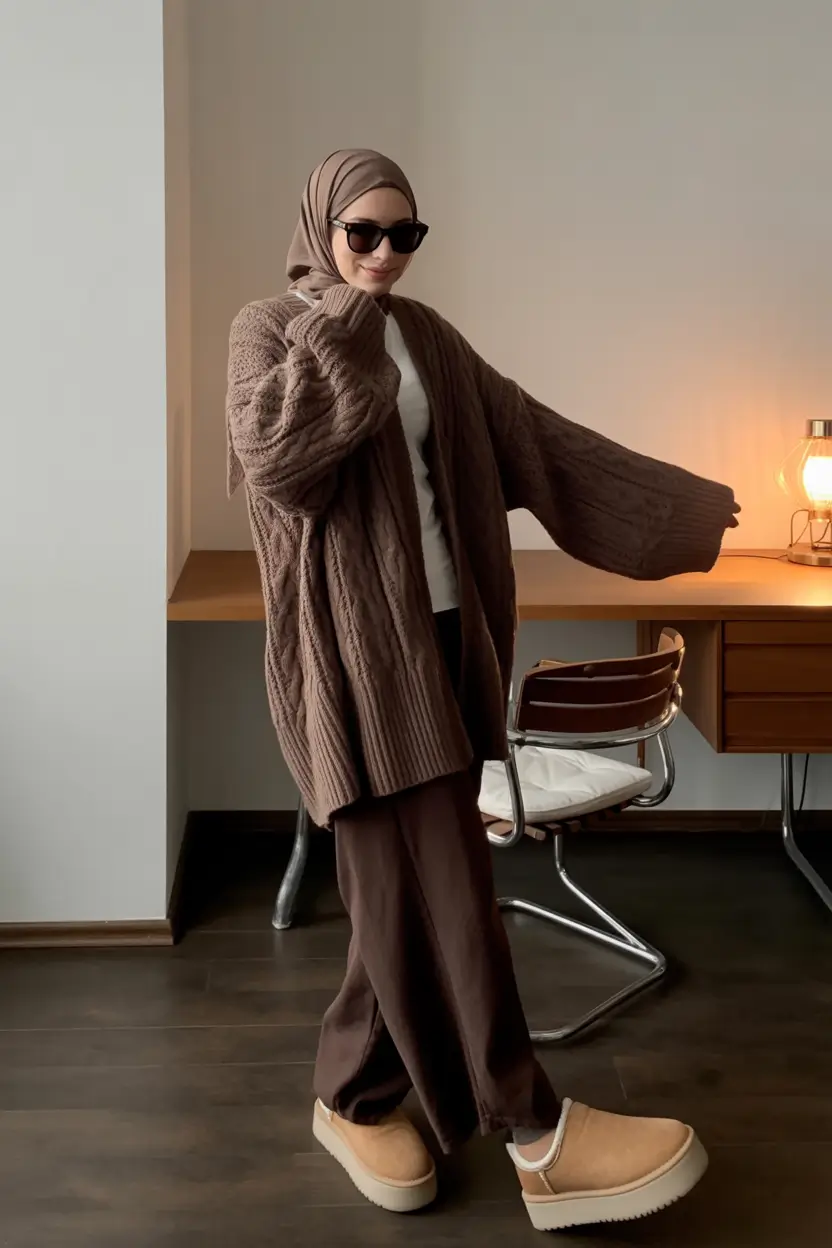 uggs outfit Oversized Comfort with Wide Leg Ease