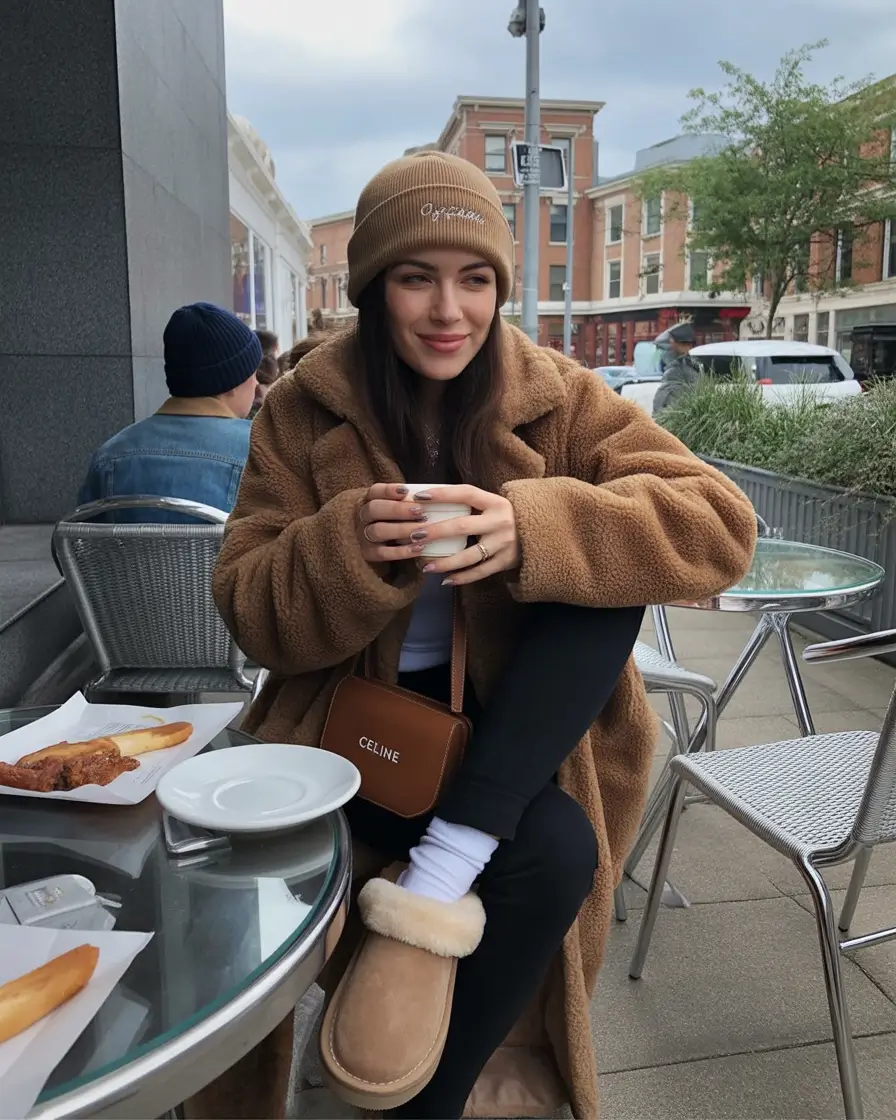 uggs outfit Café Warmth with Everyday Classics