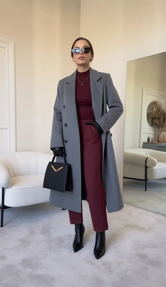 winter capsule wardrobe Structured Elegance with Modern Coats