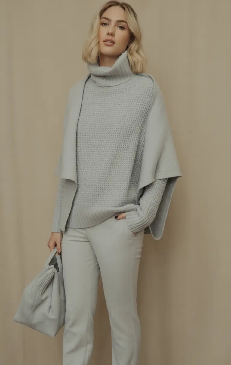 winter capsule wardrobe Monotone Luxe in Ice Blue