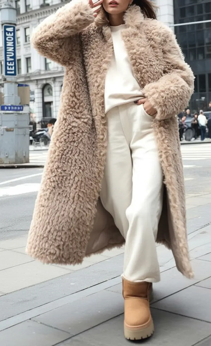 winter capsule wardrobe Faux Shearling Coats for Urban Cool