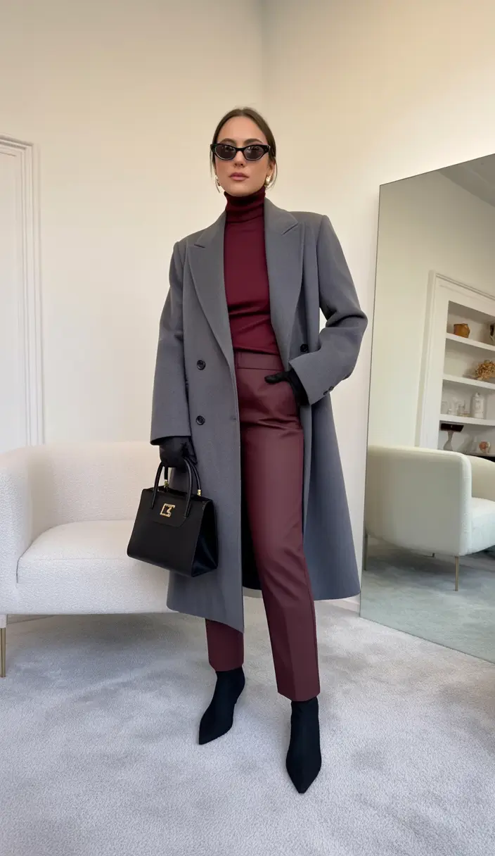 winter capsule wardrobe Polished Monochrome in City Coats