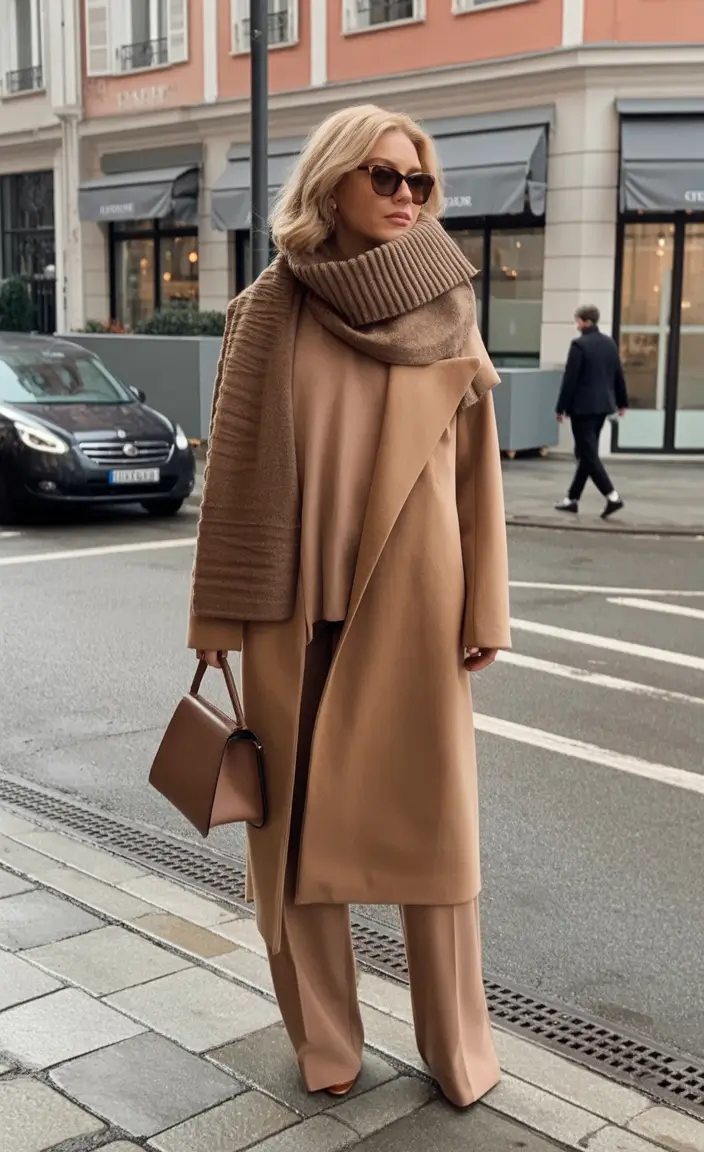 winter capsule wardrobe All-Tonal Elegance in Camel
