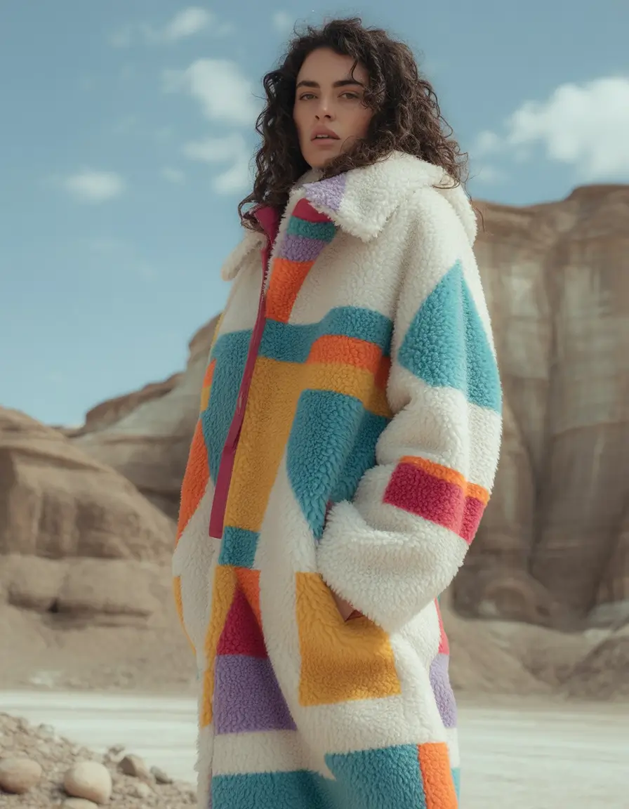 nyc winter outfits Patchwork Play in Color