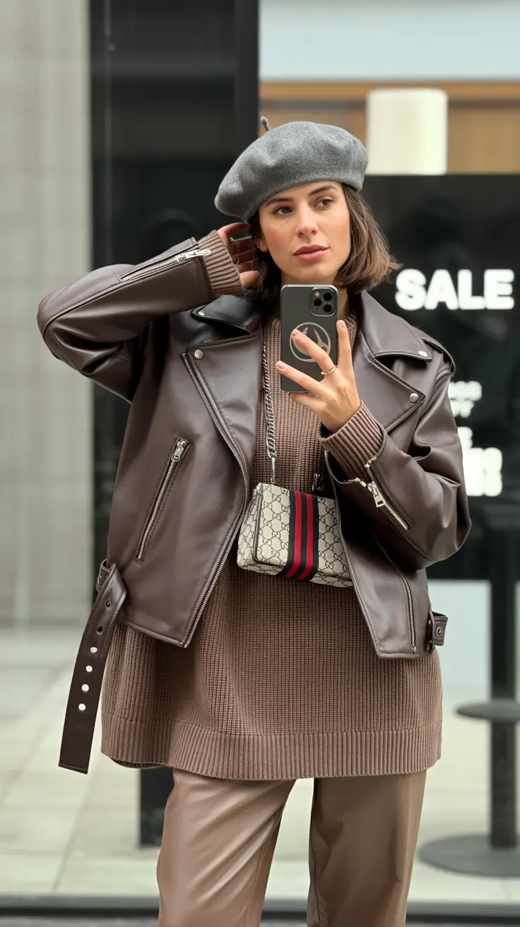 winter outfits Parisian Edge with a Beret