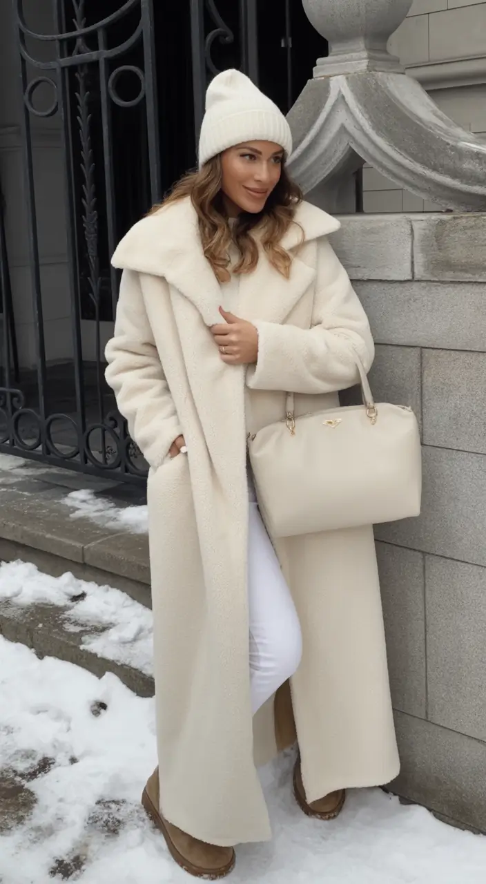 winter outfits Ivory Monochrome for Everyday Luxury