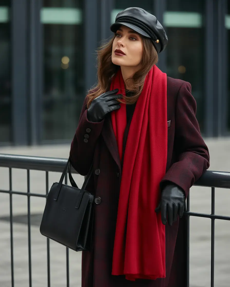 winter outfits inspiration Crimson Accent Perfection
