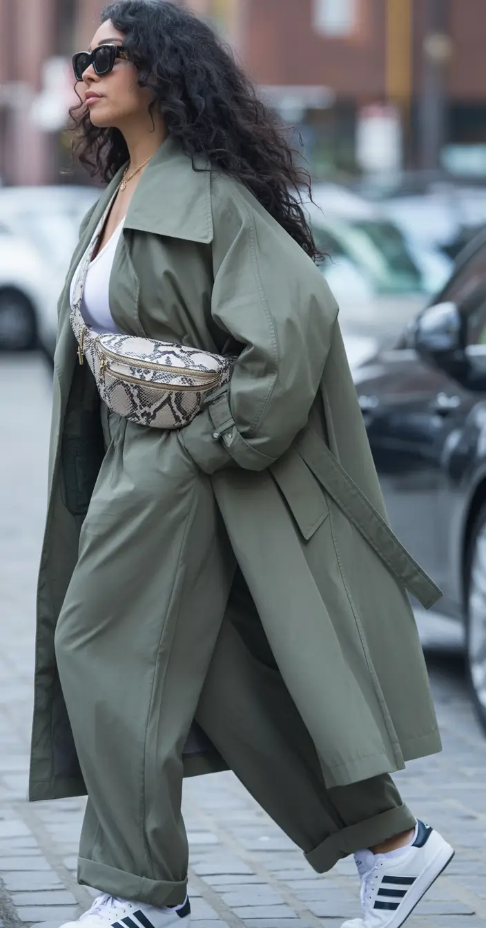 winter outfits inspiration Utility Chic in Khaki