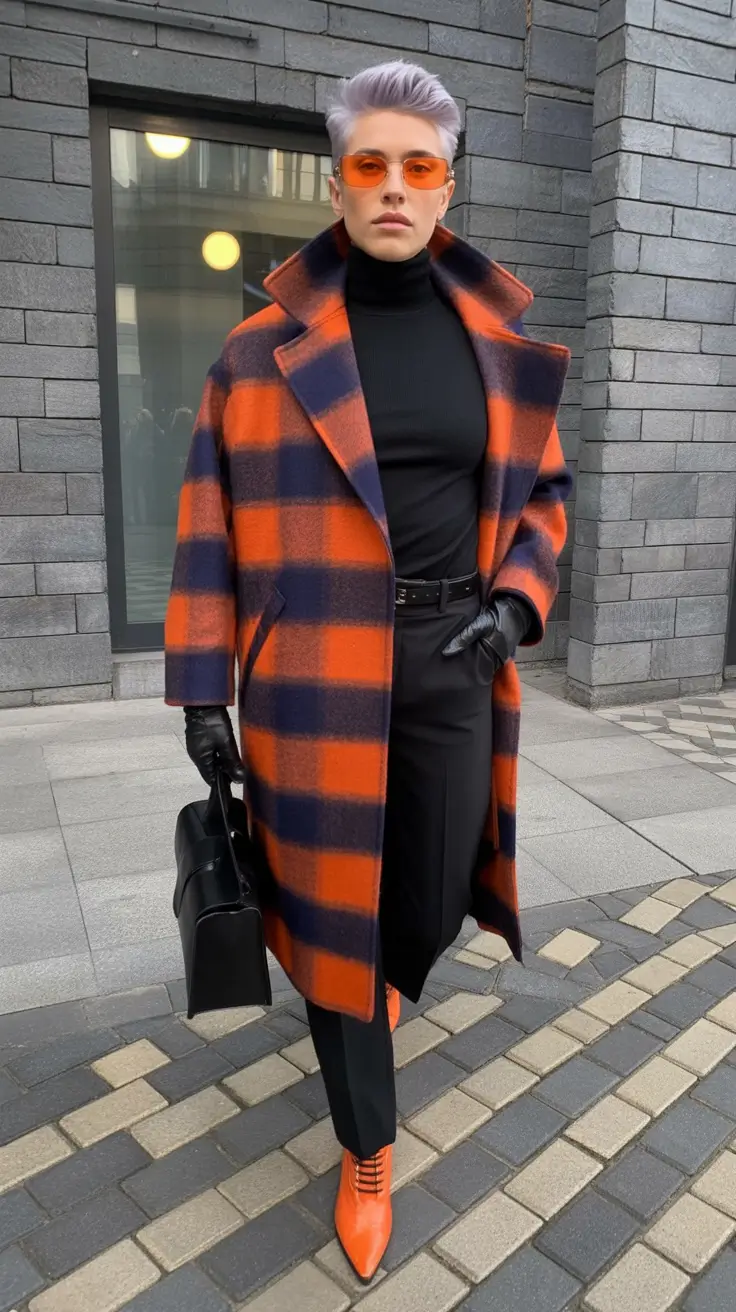 winter outfits inspiration Plaid Drama With an Edge