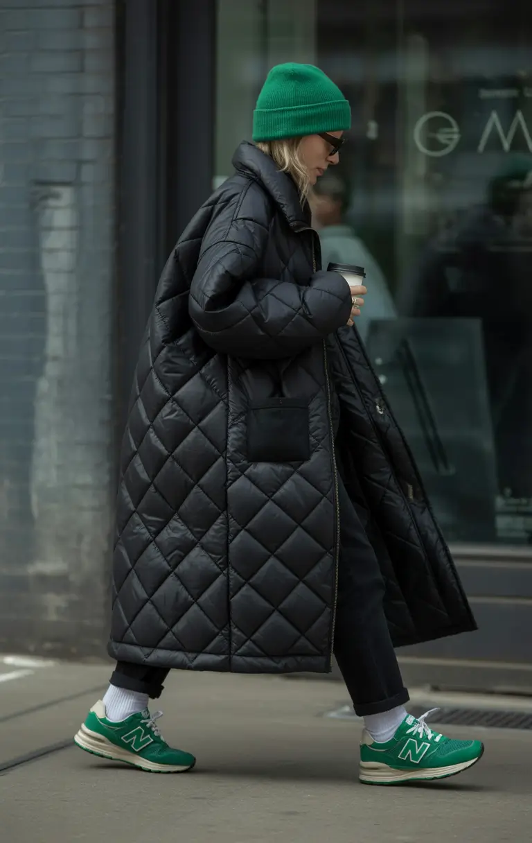 winter outfits inspiration Quilted Comfort in Motion