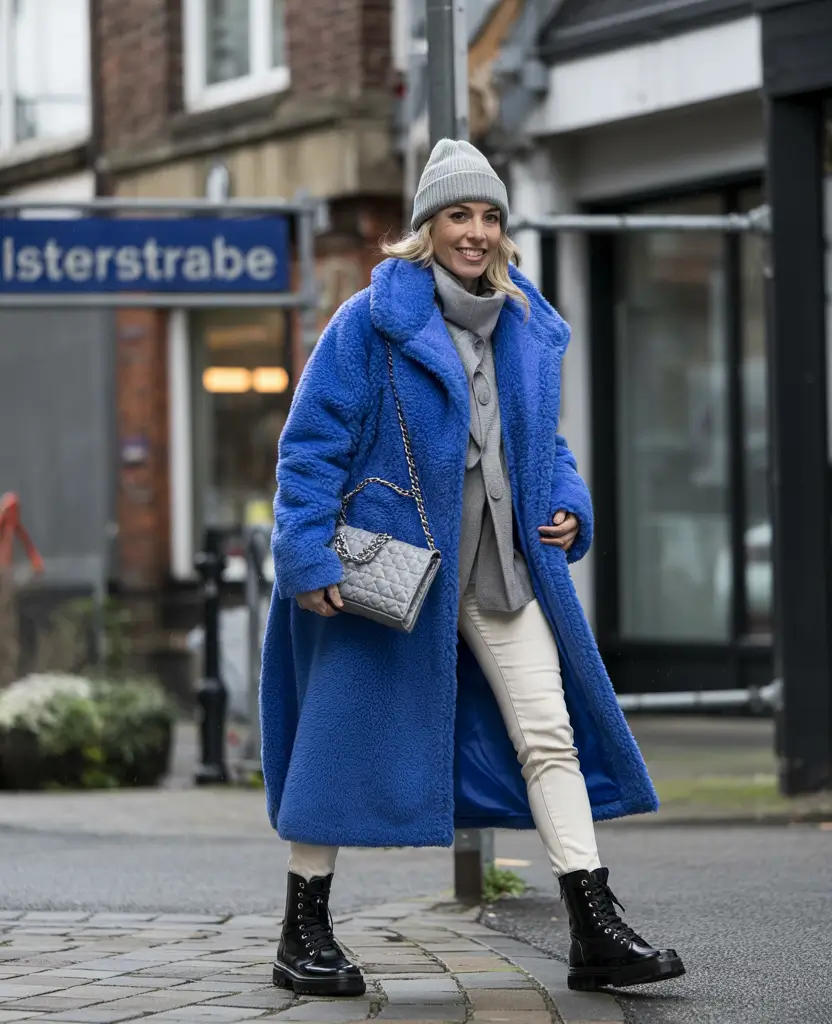 winter outfits over 40 Electric Blue for Bold Winter Energy