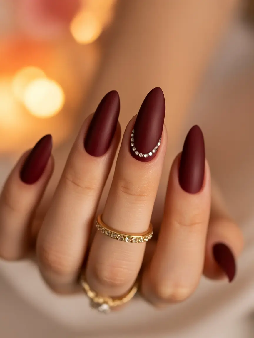 Burgundy Nail Colors for Winter Velvet Wine Elegance
