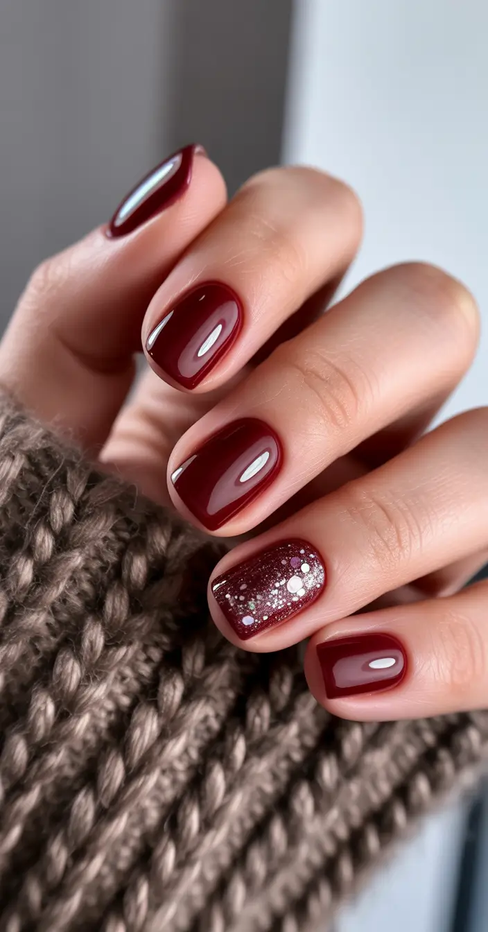 Burgundy Nail Colors for Winter Cozy Garnet Glow