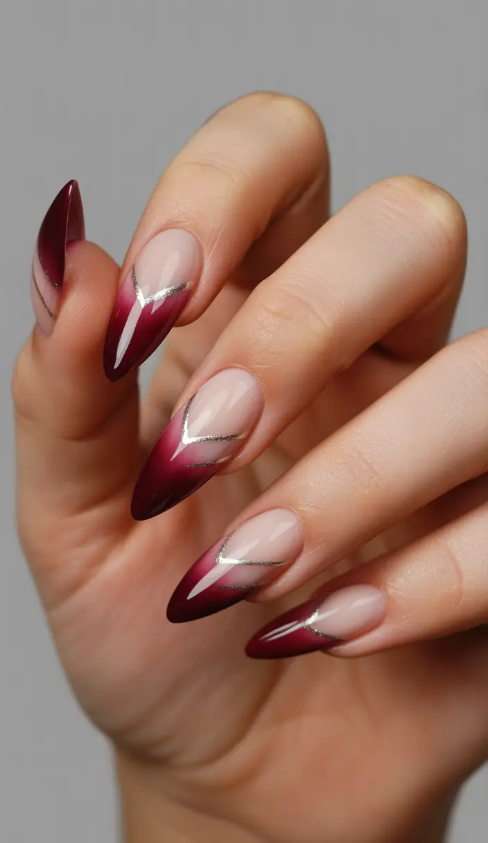 Burgundy Nail Colors for Winter Wine Metallic Arrows