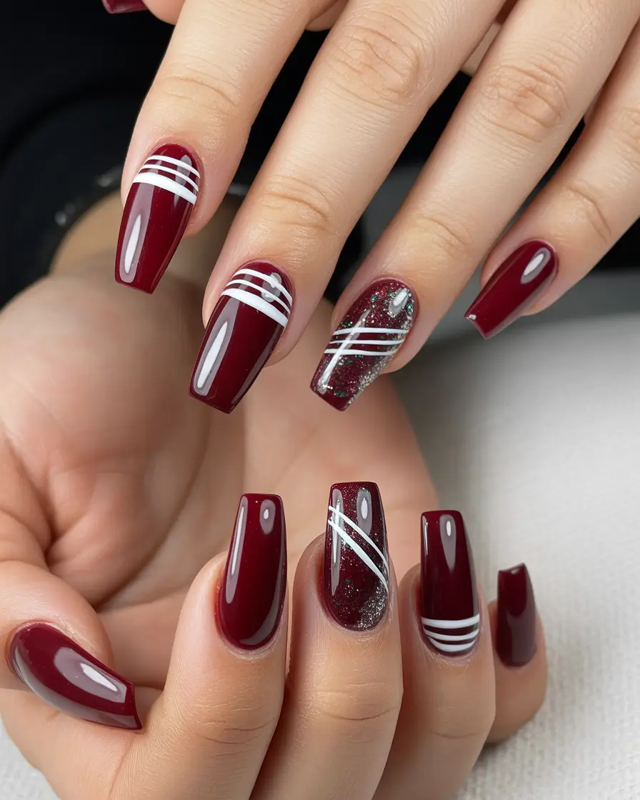 Burgundy Nail Colors for Winter Modern Plaid Muse