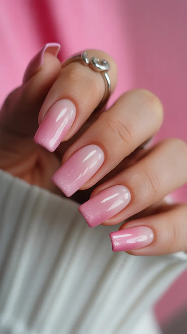 classy winter nails Rose Quartz Ombre