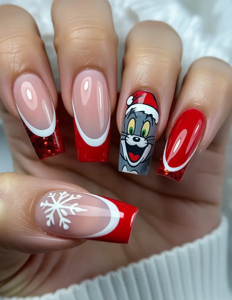 christmas nails Classic Cartoon Cheer