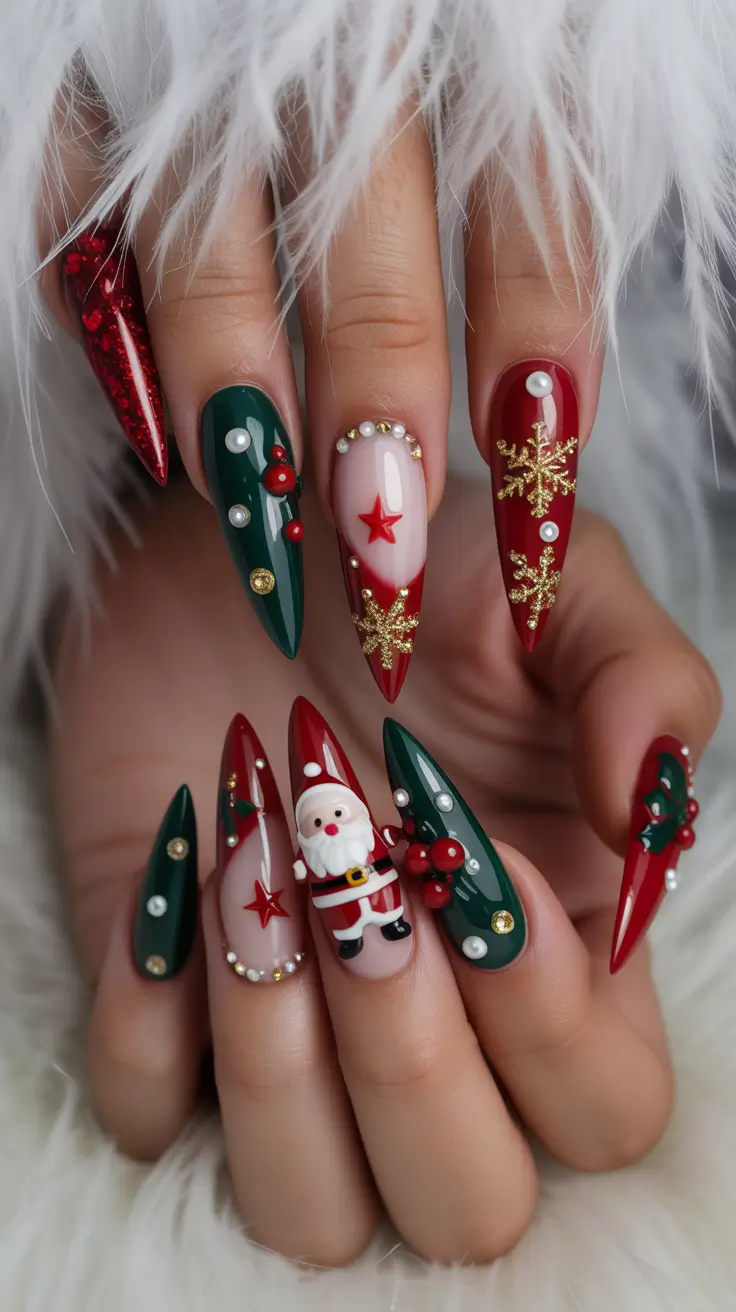 christmas nails Santa’s Workshop Extravaganza