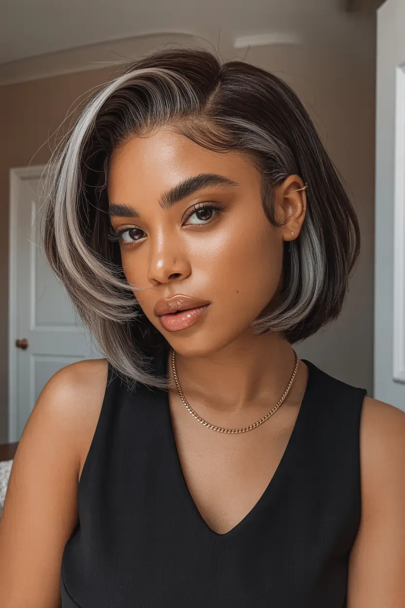 cute winter hairstyles Smoky Dimensional Bob