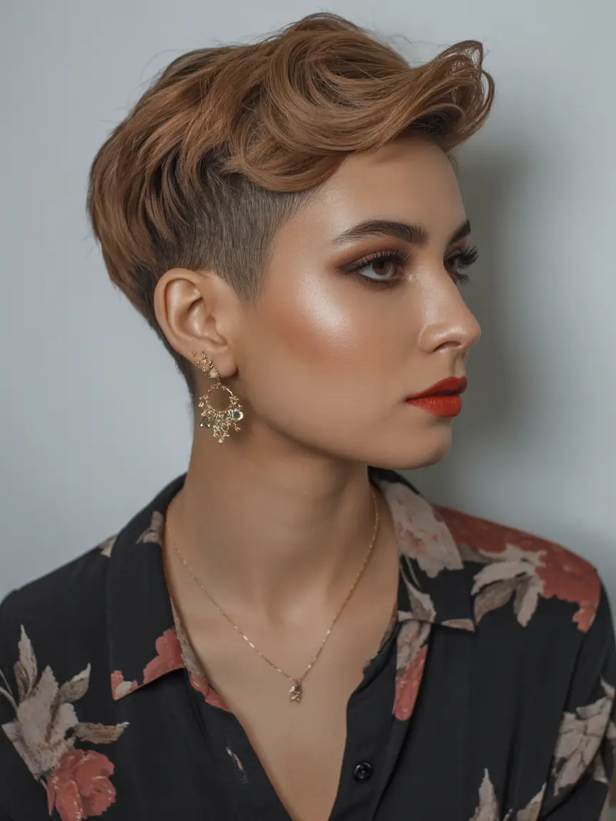 cute winter hairstyles Chic Undercut Pixie