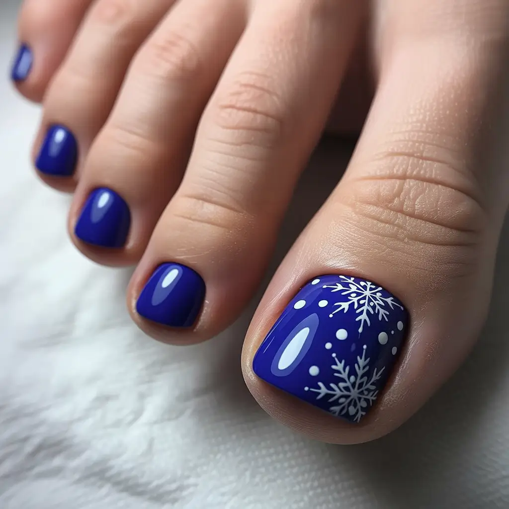 Winter Nails Toe Frozen Elegance