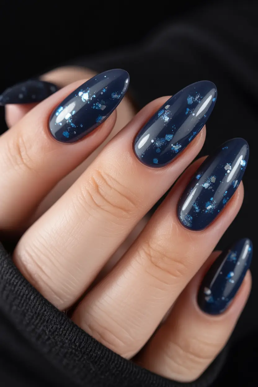 Dark Winter Nail Colors Midnight Snowfall