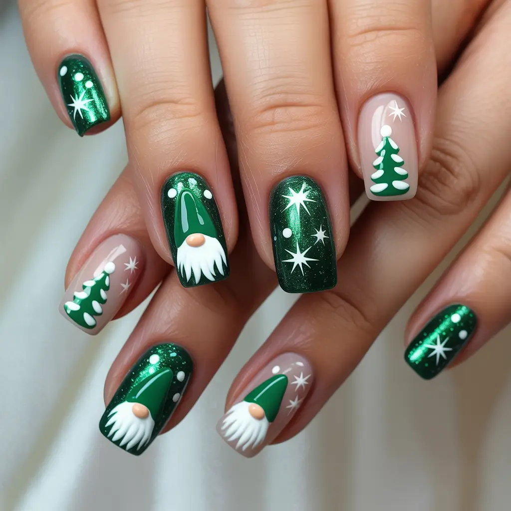 Dark Winter Nail Colors Festive Forest Magic