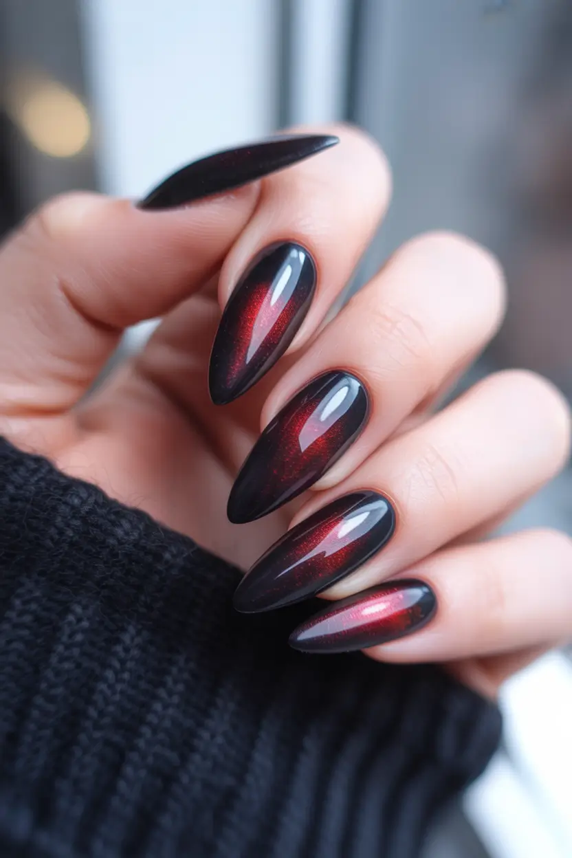 Dark Winter Nail Colors Crimson Eclipse