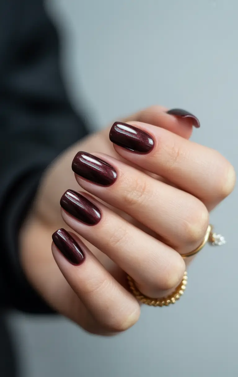 Dark Winter Nail Colors Plum Velvet