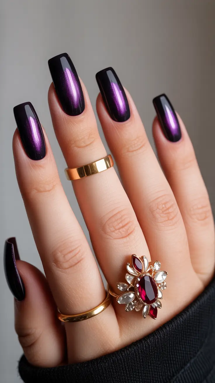 Dark Winter Nail Colors Velvet Violet Luxe