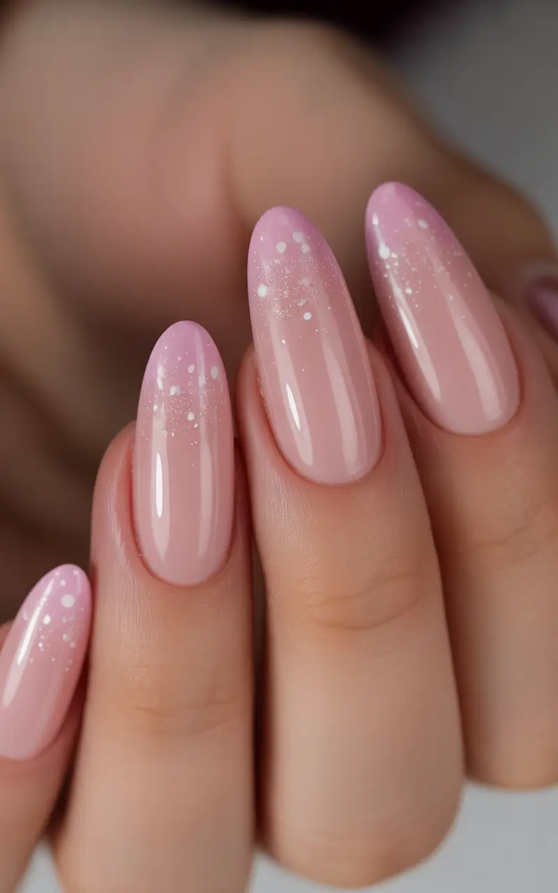 cute winter nails Frosted Blush Whispers
