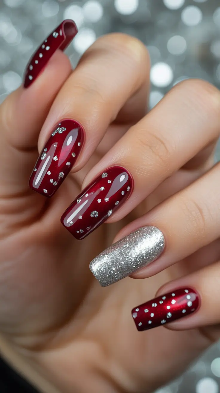 winter-nails-ideas-2025-2026-Crimson-Sparkle-Drama