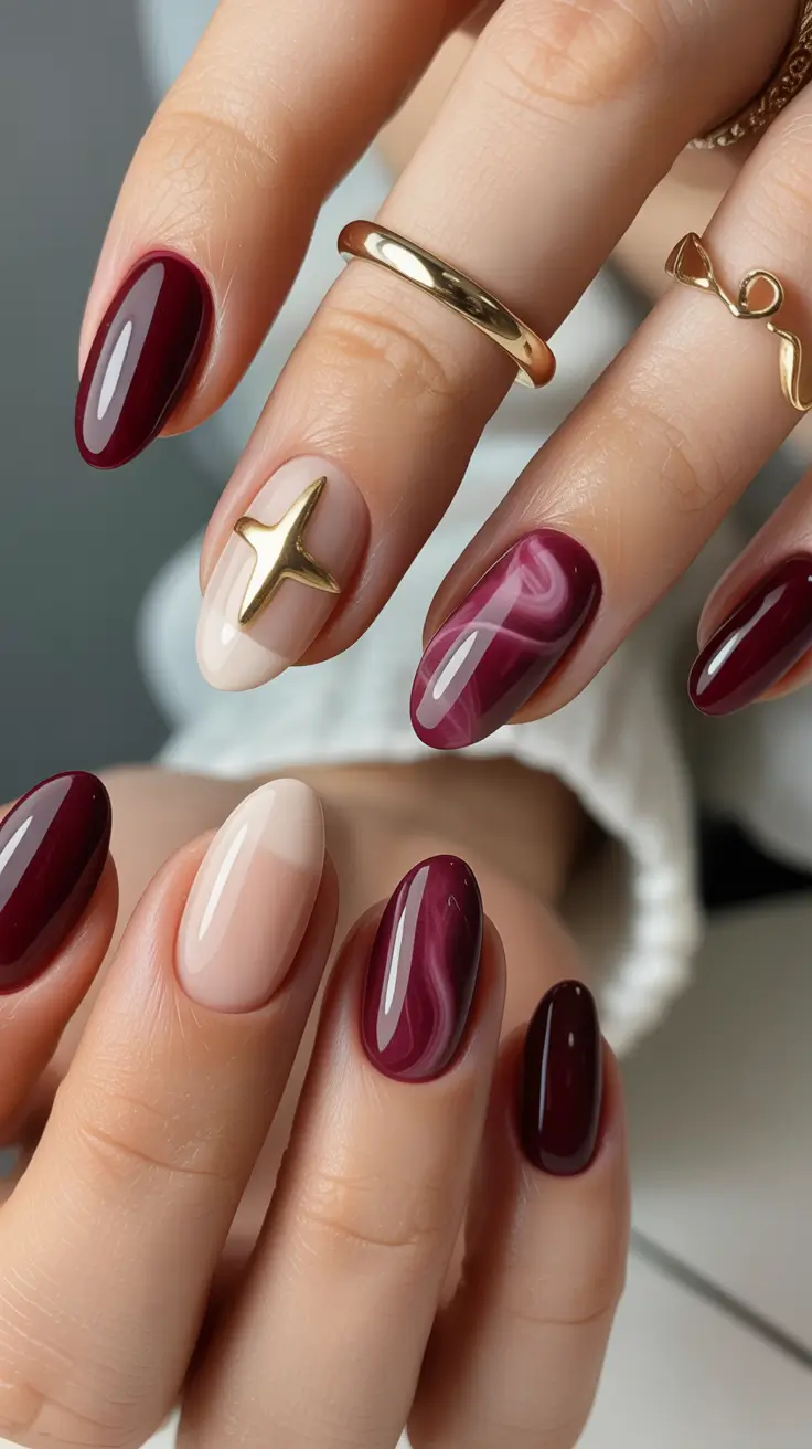winter-nails-ideas-2025-2026-Wine-and-Gold-Sophistication