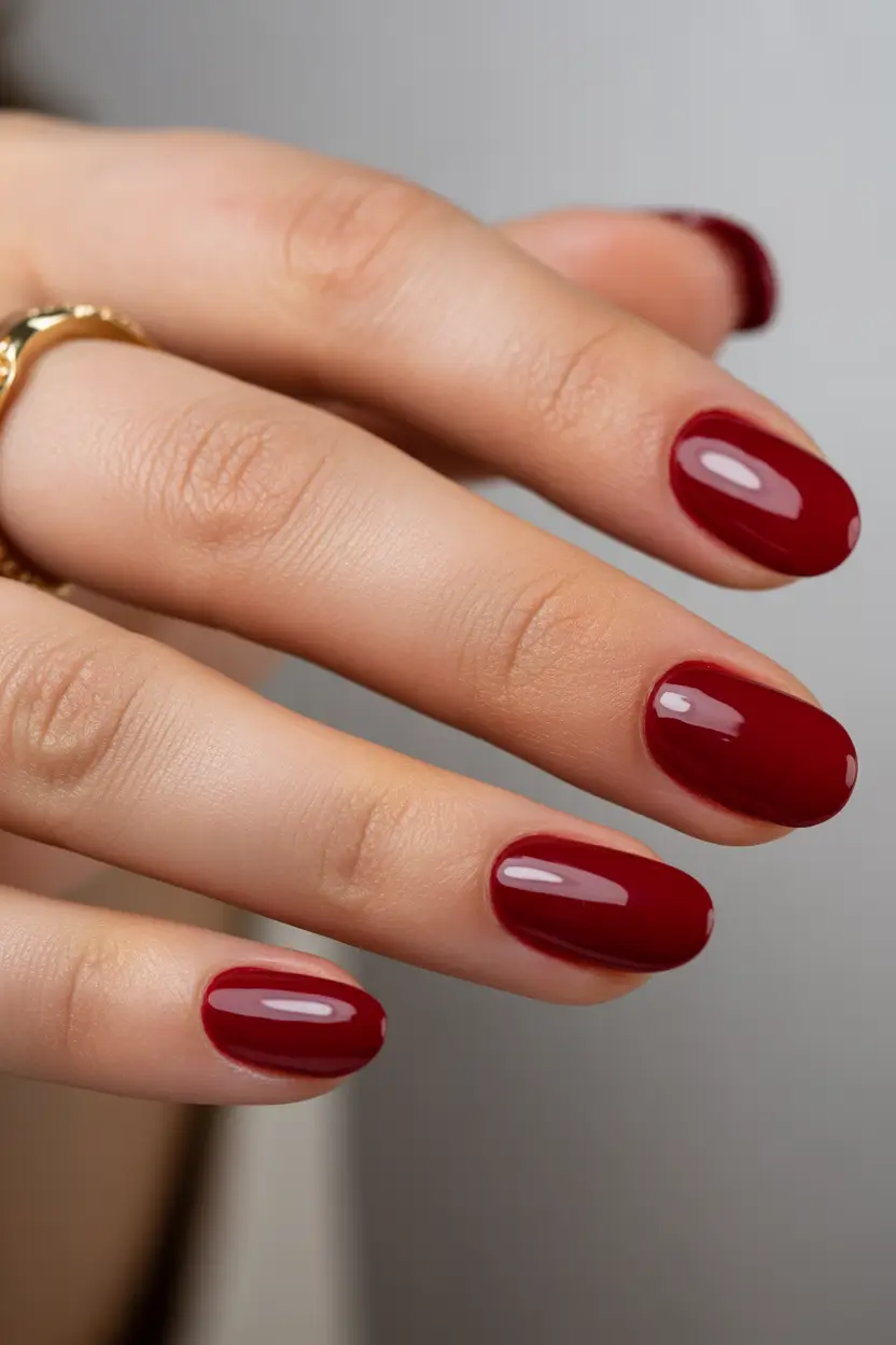 winter-nails-design-and-color-Classic-Burgundy-Elegance