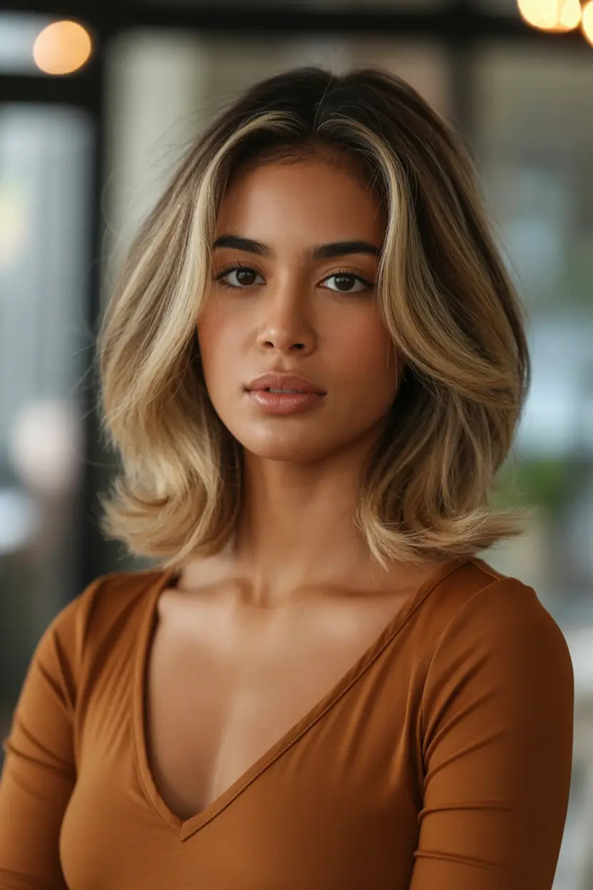 winter hair colors dark skin buttery dimension blonde