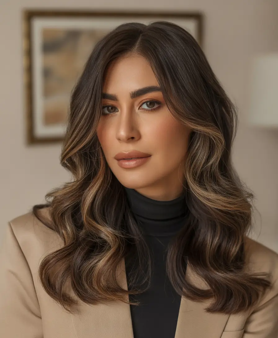 winter hair colors dark skin cappuccino contour waves