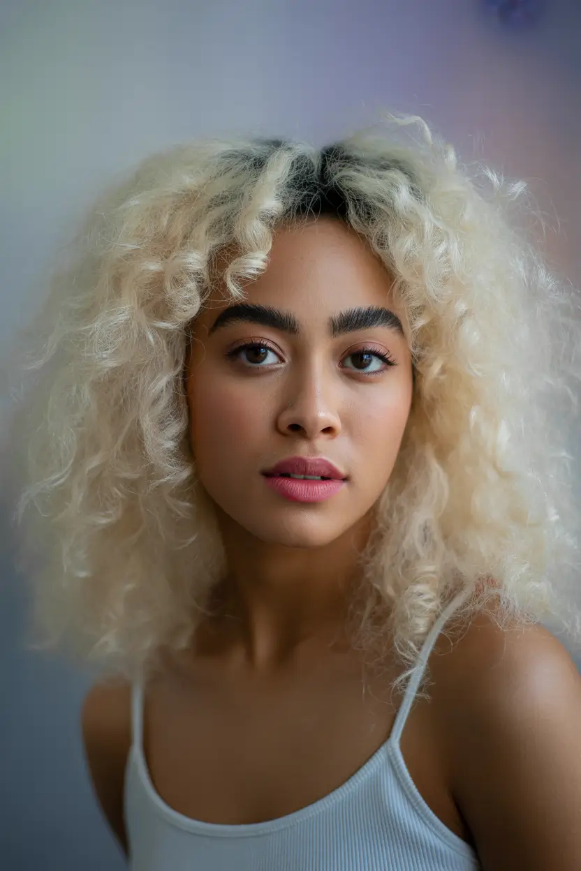 winter hair colors dark skin frosted vanilla coils