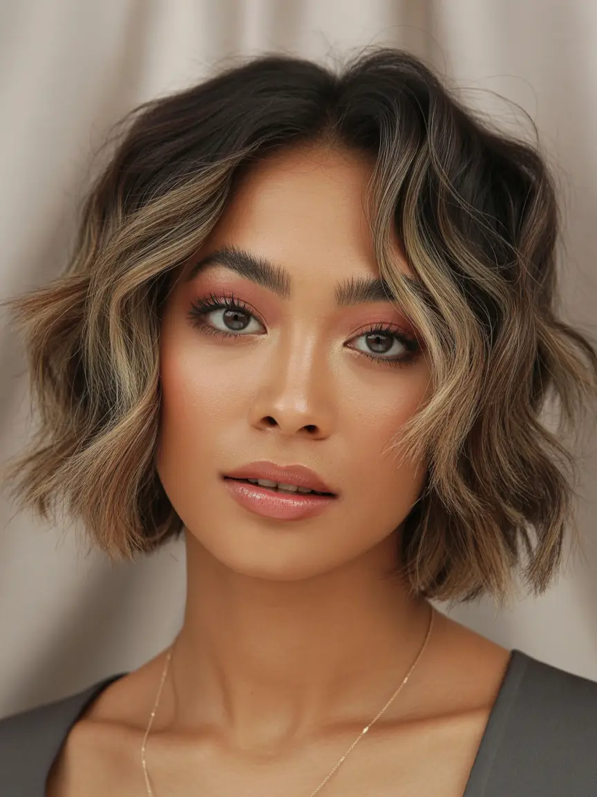 winter hair colors dark skin dimensional mocha waves